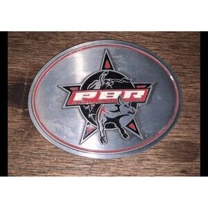 Vintage 2007 PRB Belt Buckle 4.5" X 3.5" Bull Riding Star Logo